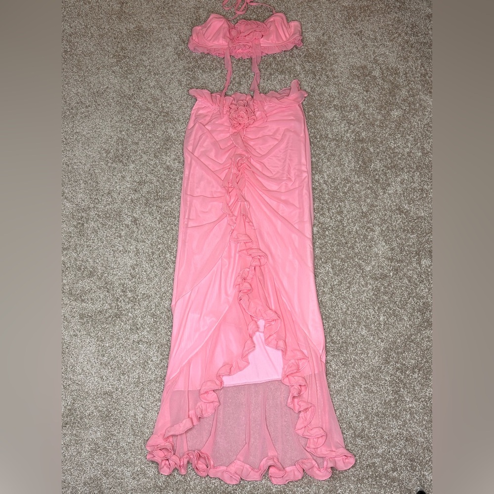 Pink Ruffled set